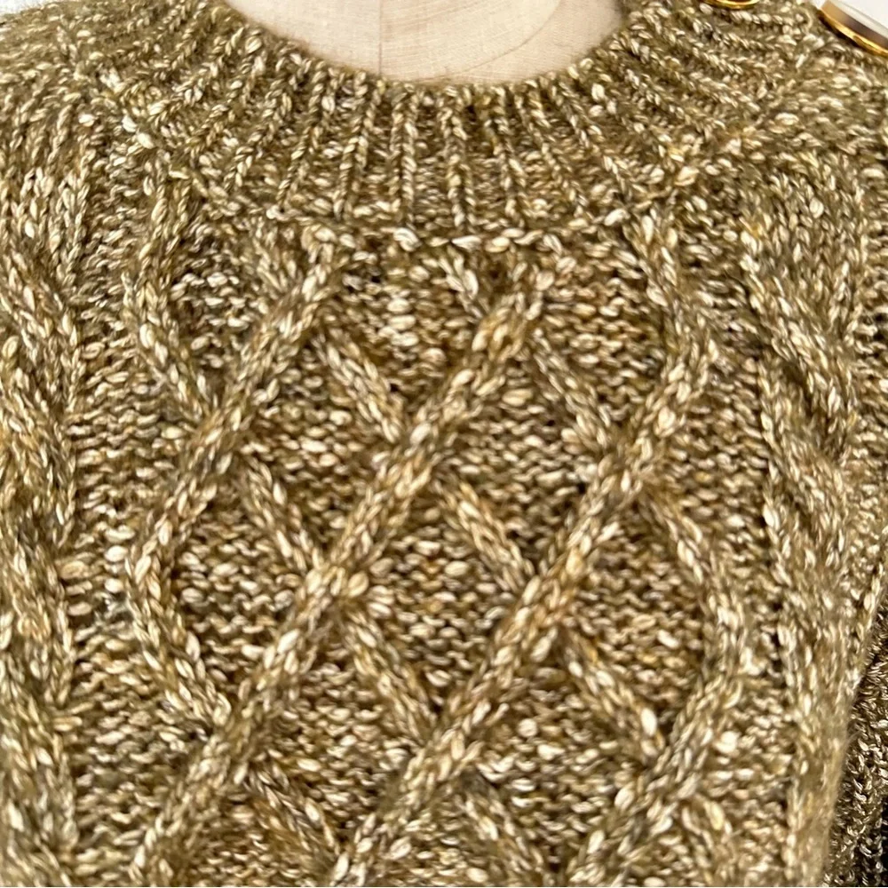 Sezane James Jumper Olive Chiné - Size S - Picture 13 of 16